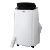 Portable air conditioner with WiFi app control cooling a bedroom