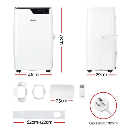 12000 BTU portable air conditioner cooling a lounge room