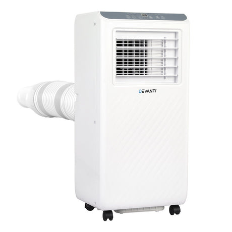 Digital control panel of the 7000 BTU portable air conditioner with mode and timer buttons