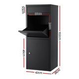 Parcel drop box front view