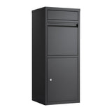 Parcel drop slot with wide opening