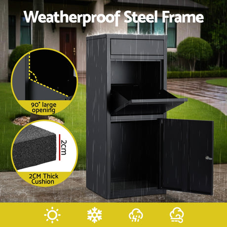 Parcel drop box dimensions
