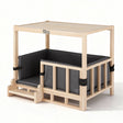 Bridgetown 2 in 1 grey wooden dog kennel with a tabletop surface for indoor homes