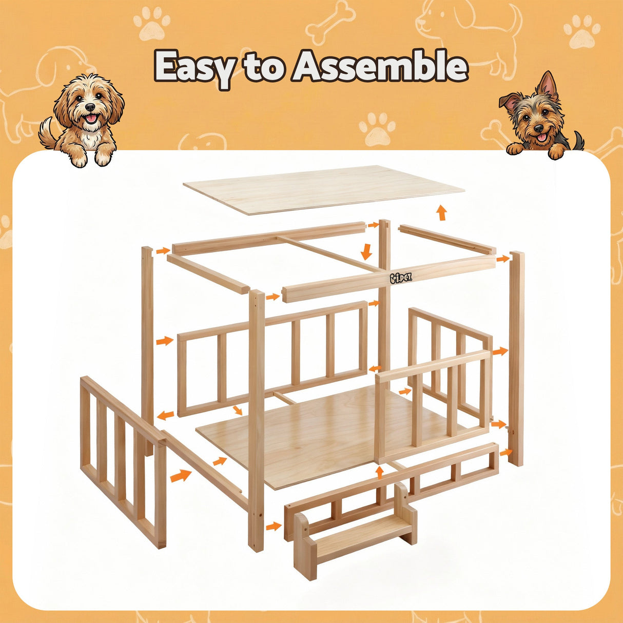 Bridgetown 2 in 1 Dog Kennel, Grey, view 8