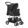 Four Wheel Pet Stroller, Black