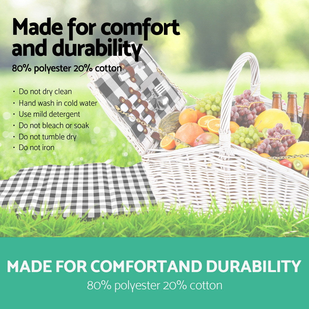 Perigueux Willow Picnic Basket Set, 2 Person