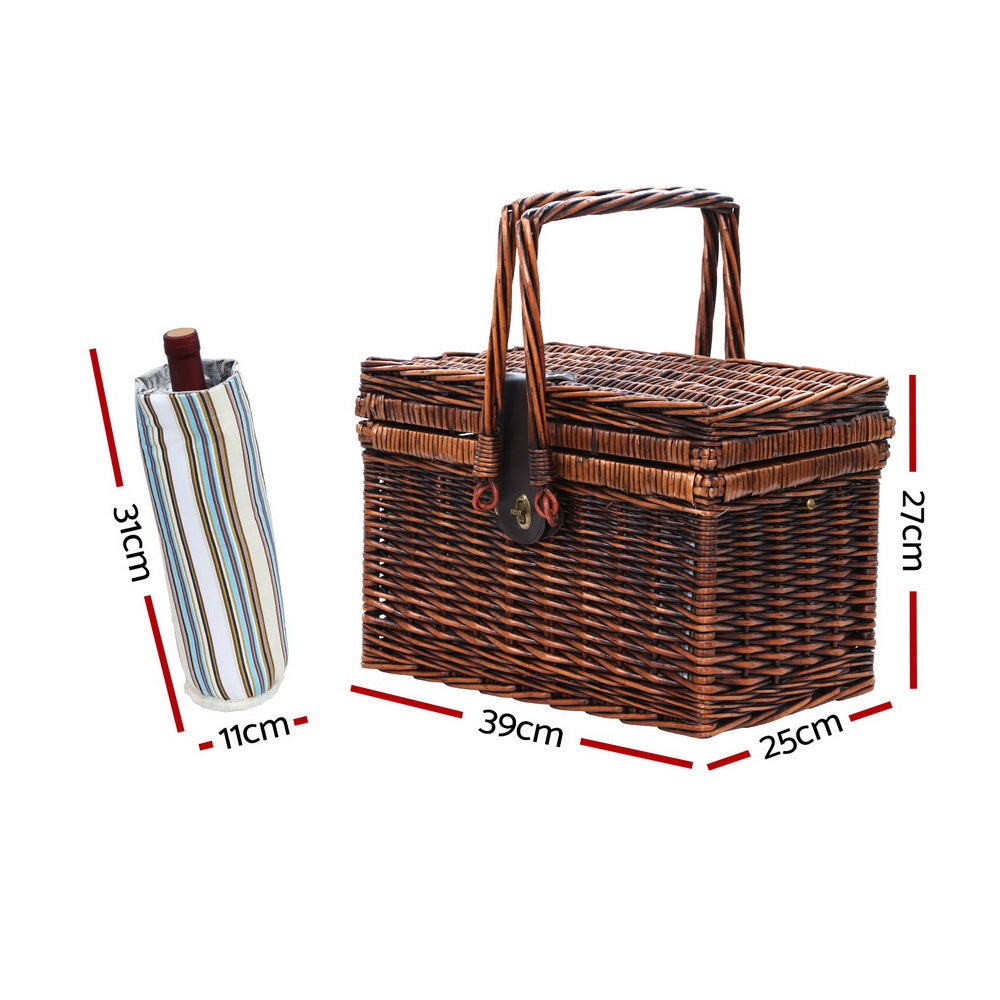Cahors Picnic Basket Set, 4 Person Deluxe Folding