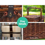 Cahors Picnic Basket Set, 4 Person Deluxe Folding