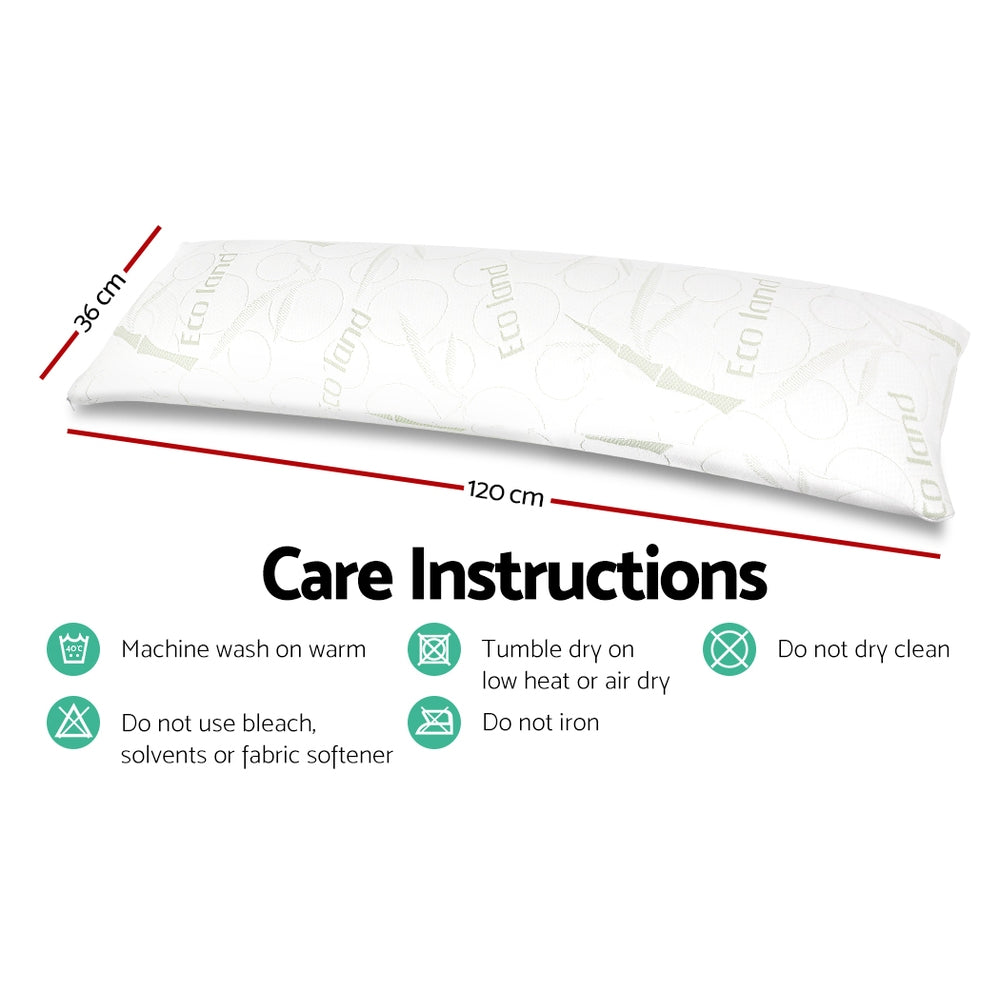 Giselle Bedding Bamboo Body Support Pillow — Full-Length, Head to Toe Comfort — Allure Home Collections