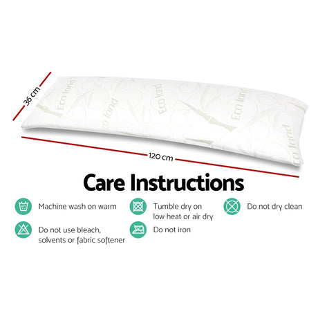 Giselle Bedding Bamboo Body Support Pillow — Full-Length, Head to Toe Comfort — Allure Home Collections