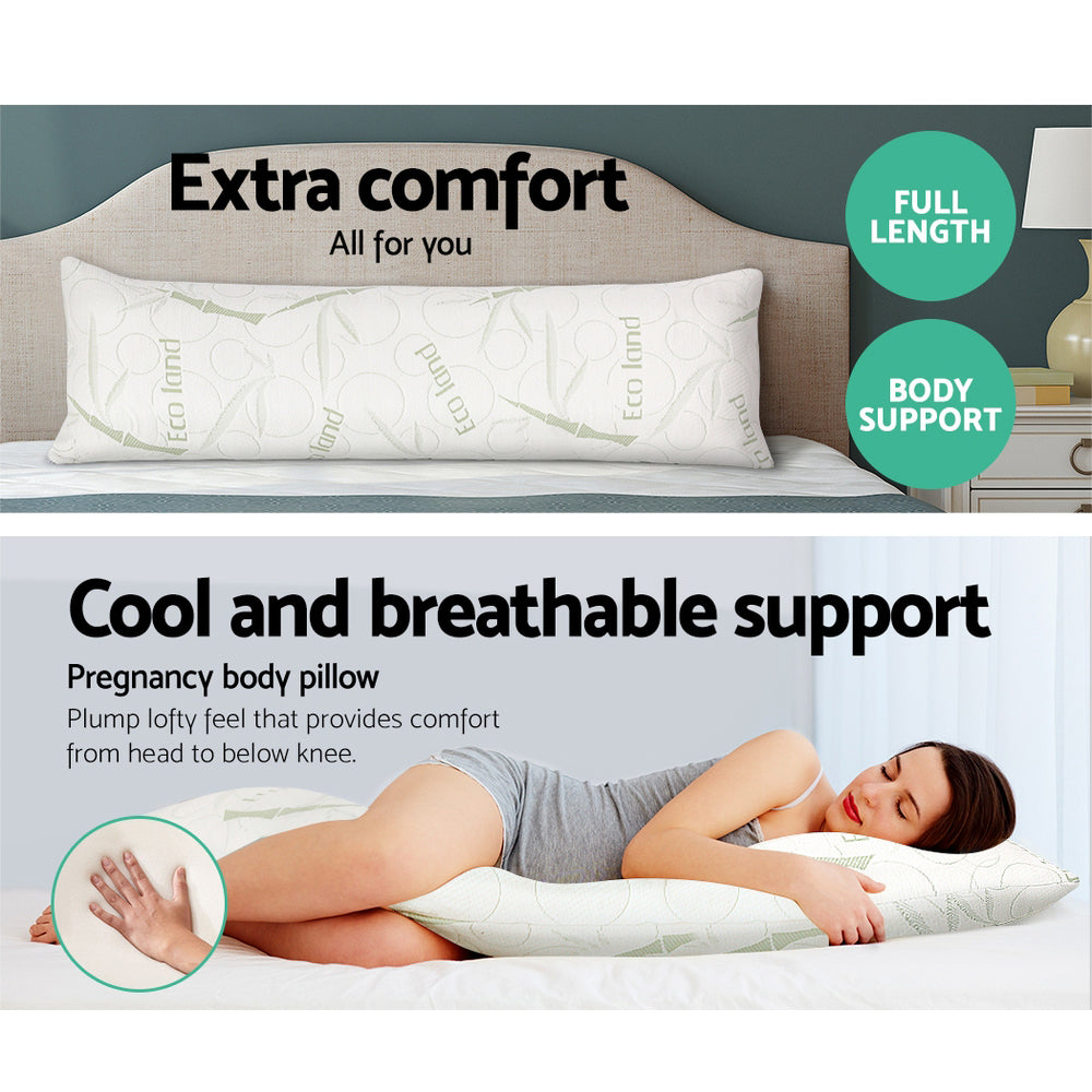 Giselle Bedding Bamboo Body Support Pillow — Full-Length, Head to Toe Comfort — Allure Home Collections