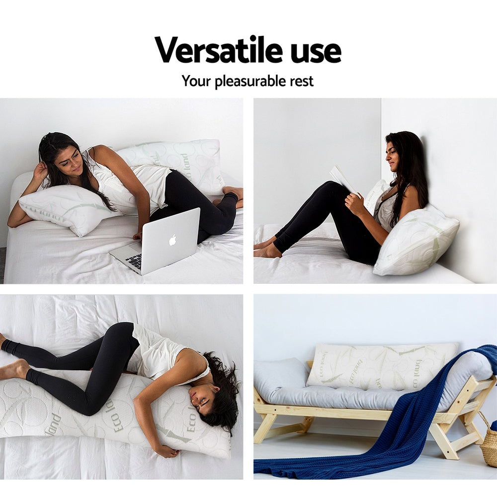Giselle Bedding Bamboo Body Support Pillow — Full-Length, Head to Toe Comfort — Allure Home Collections