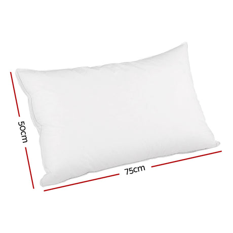 Giselle Bedding Luxury Duck Feather Down Pillow Twin Pack — Perfect Support and Softness — Allure Home Collections