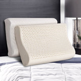 Giselle Bedding 2-Zone Natural Latex Pillow Twin Pack — Contour, 100% Natural — Allure Home Collections