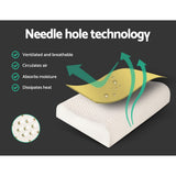 Giselle Bedding 2-Zone Natural Latex Pillow Twin Pack — Contour, 100% Natural — Allure Home Collections