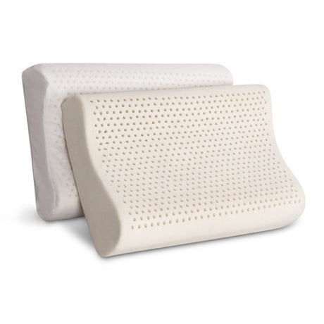 Giselle Bedding 2-Zone Natural Latex Pillow Twin Pack — Contour, 100% Natural — Allure Home Collections