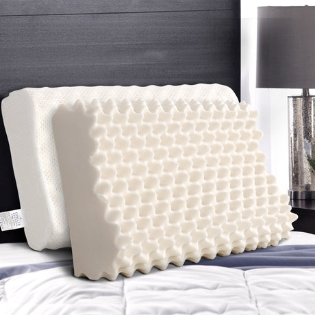 Giselle Bedding 100% Natural Latex Pillow Twin Pack — High Resilience, Breathable — Allure Home Collections