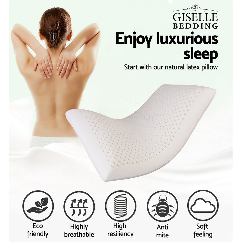 Giselle Bedding 100% Natural Latex Classic Pillow Twin Pack — Allure Home Collections