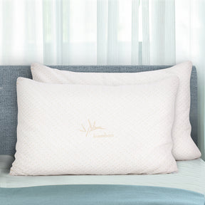 Dunk gel infused memory foam pillows with bamboo covers pair