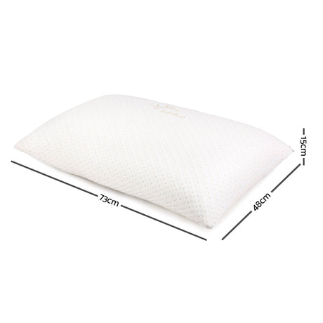 Giselle Bedding Gel-Infused Memory Foam Pillow Twin Pack — Bamboo Cover — Allure Home Collections