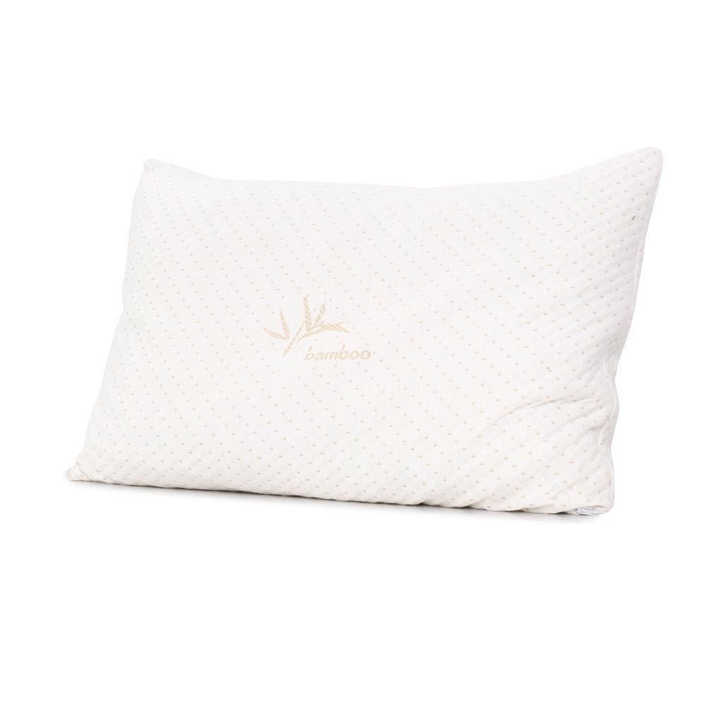 Giselle Bedding Gel-Infused Memory Foam Pillow Twin Pack — Bamboo Cover — Allure Home Collections