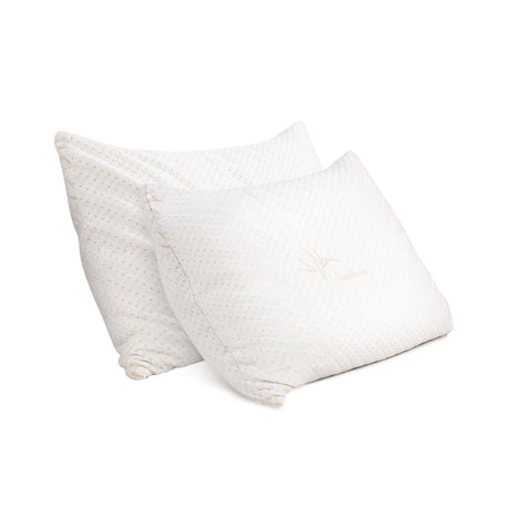 Giselle Bedding Gel-Infused Memory Foam Pillow Twin Pack — Bamboo Cover — Allure Home Collections
