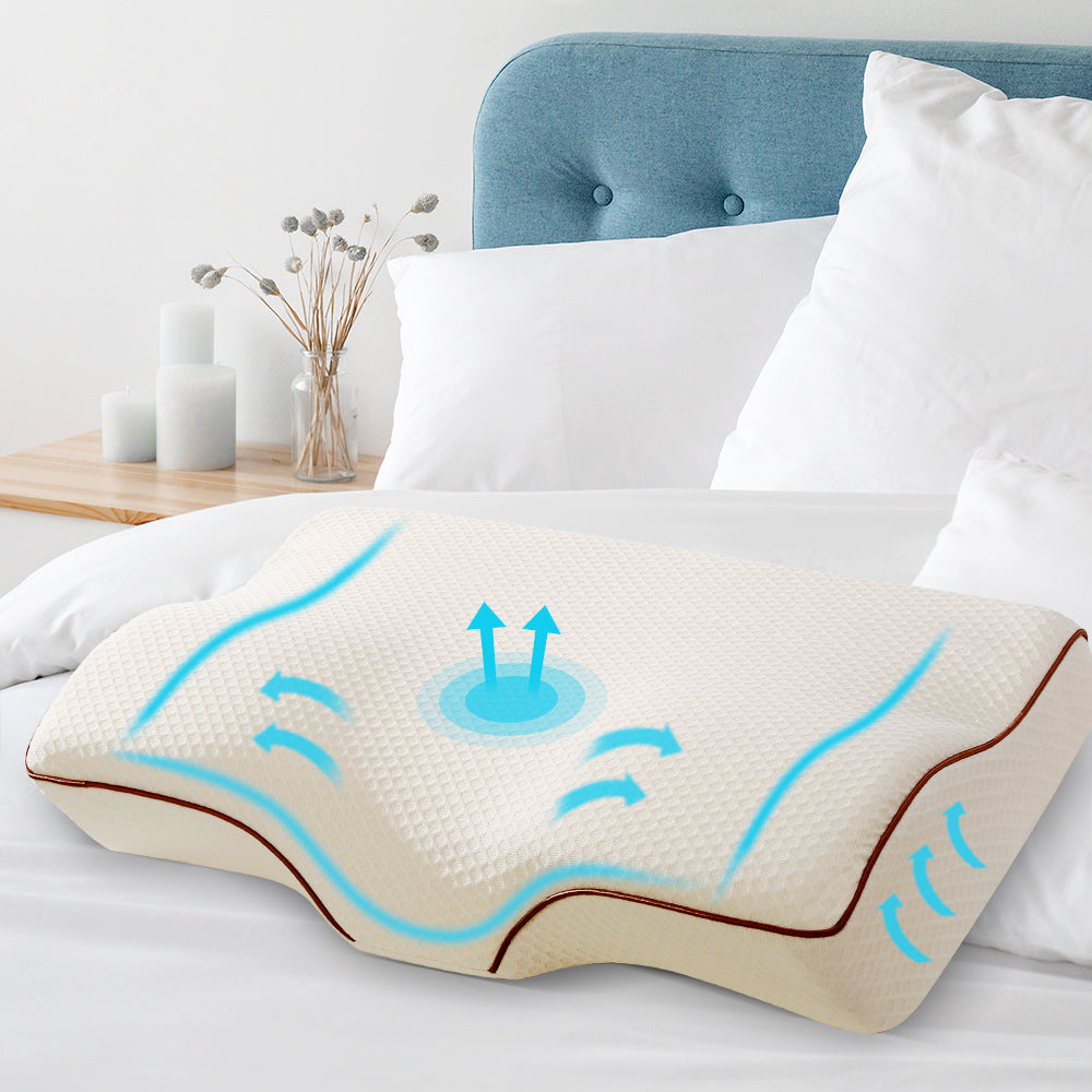 Giselle Bedding Memory Foam Contour Pillow — 100% High-Density Foam, Classic — Allure Home Collections