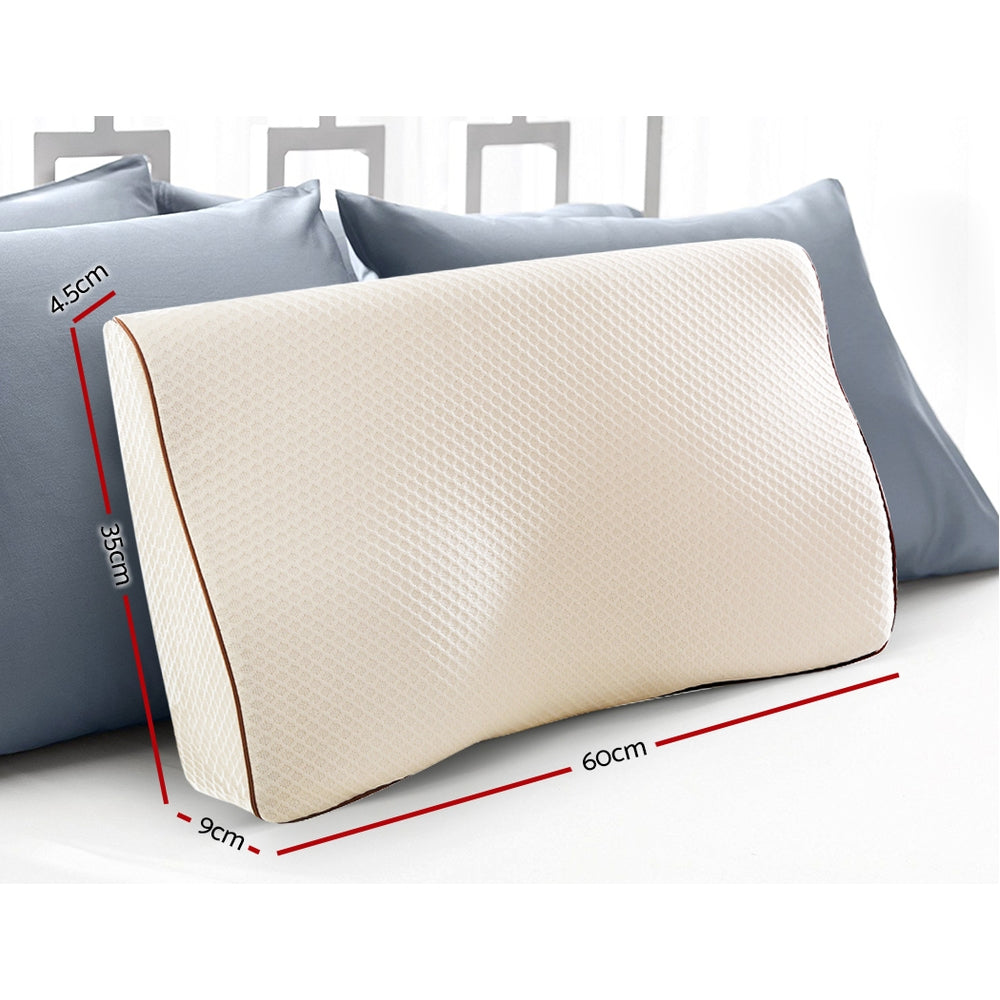 Giselle Bedding Memory Foam Contour Pillow — 100% High-Density Foam, Classic — Allure Home Collections