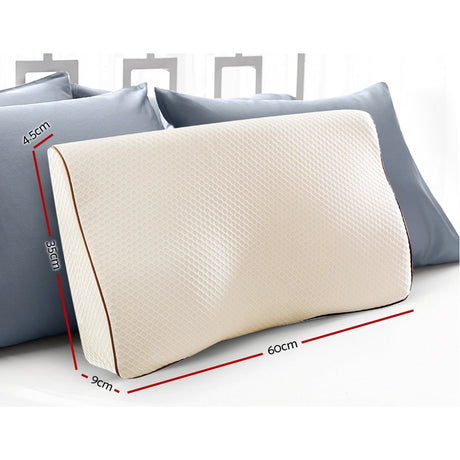 Giselle Bedding Memory Foam Contour Pillow — 100% High-Density Foam, Classic — Allure Home Collections
