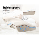 Giselle Bedding Memory Foam Contour Pillow — 100% High-Density Foam, Classic — Allure Home Collections