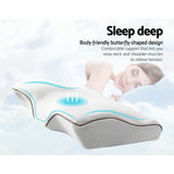Giselle Bedding Memory Foam Contour Pillow — Grey, Head Neck and Shoulder Support — Allure Home Collections