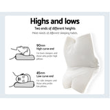 Giselle Bedding Memory Foam Contour Pillow — Grey, Head Neck and Shoulder Support — Allure Home Collections