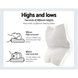 Giselle Bedding Memory Foam Contour Pillow — Navy, High-Density Foam — Allure Home Collections