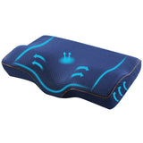 Giselle Bedding Memory Foam Contour Pillow — Navy, High-Density Foam — Allure Home Collections