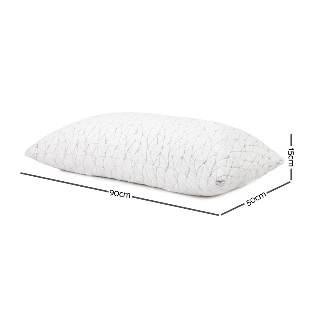 Giselle Bedding King Size Memory Foam Pillow Twin Pack — Neck and Shoulder Support — Allure Home Collections
