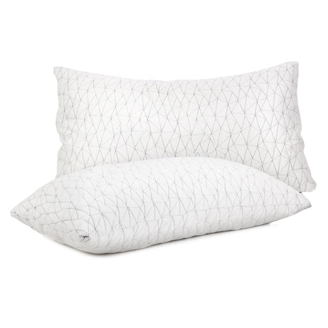 Giselle Bedding King Size Memory Foam Pillow Twin Pack — Neck and Shoulder Support — Allure Home Collections