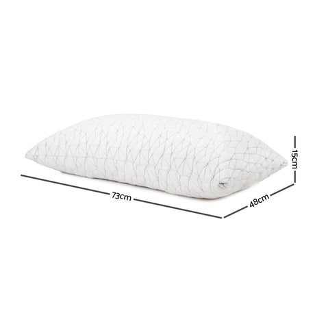 Giselle Bedding Memory Foam Pillow Twin Pack — High-Density and Gel-Infused Blend — Allure Home Collections