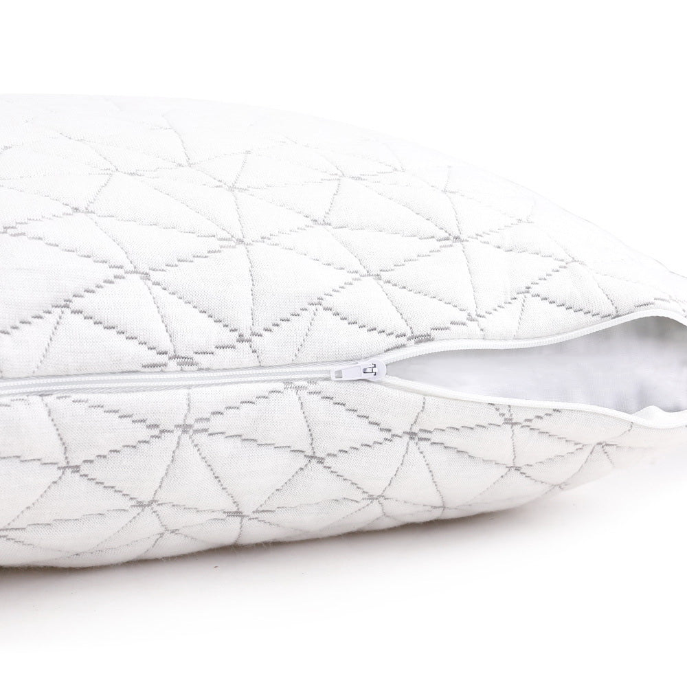 Giselle Bedding Memory Foam Pillow Twin Pack — High-Density and Gel-Infused Blend — Allure Home Collections