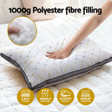 Giselle Luxury Microfibre Pillows — 4-Pack, 1kg Polyester Fibre, Family or Hotel — Allure Home Collections