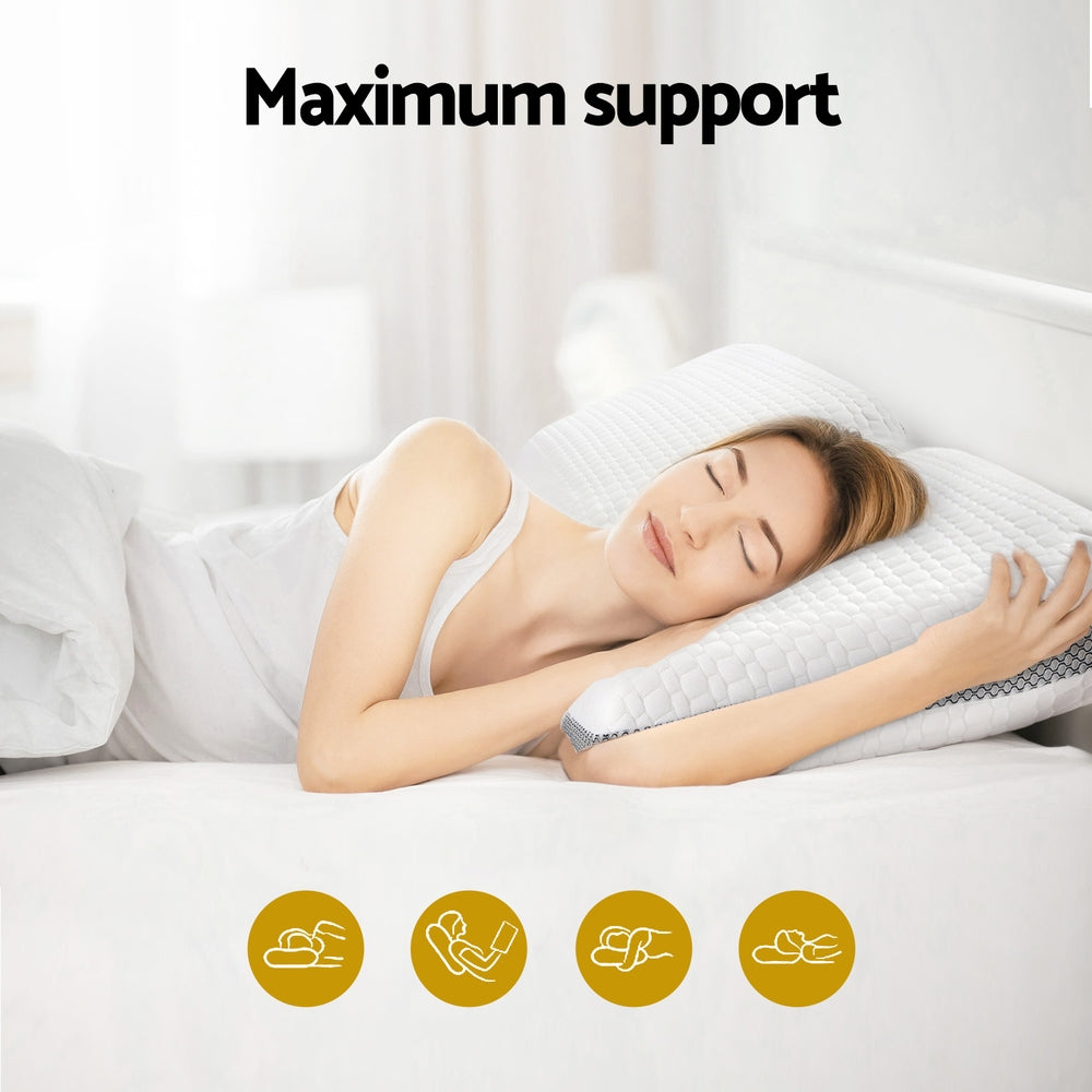 Giselle Premium Memory Foam Pillow — Superior Neck and Head Support — Allure Home Collections