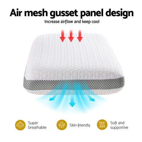 Giselle Premium Memory Foam Pillow — Superior Neck and Head Support — Allure Home Collections