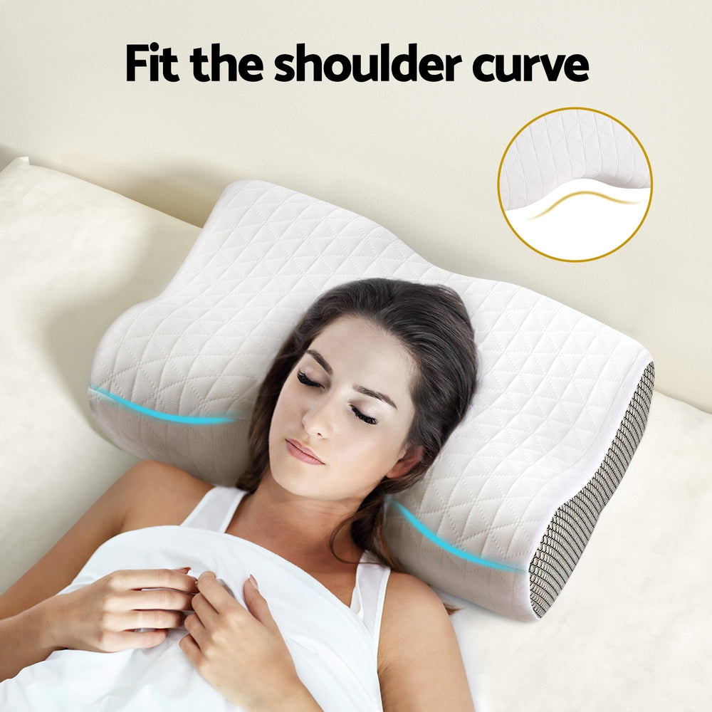 Giselle Contour Memory Foam Pillow — Ultimate Neck and Head Support — Allure Home Collections