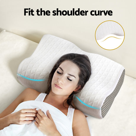 Giselle Contour Memory Foam Pillow — Ultimate Neck and Head Support — Allure Home Collections