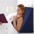 Giselle Bedding Wedge Pillow — Blue, Back Upper Body and Leg Support — Allure Home Collections