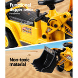 Kids Ride On Bulldozer with Helmet Yellow