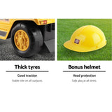 Kids Ride On Bulldozer with Helmet Yellow