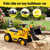 Halton Ride On Bulldozer Digger with Helmet, Yellow