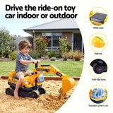 Halton Ride On Bulldozer Digger with Helmet, Yellow