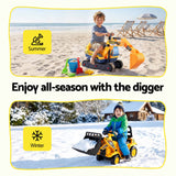 Halton Ride On Bulldozer Digger with Helmet, Yellow