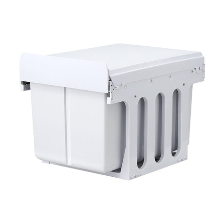 Cefito Pull Out Bin Kitchen Triple Slide Garbage Rubbish Bins Basket White 31L